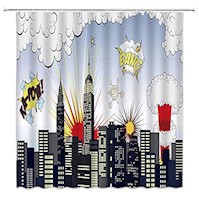 Cortinas de baño Cortina de ducha con dibujos animados